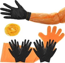 50 Pairs Field Dressing Gloves Disposable Deer Gutting Mittens Hunting... 