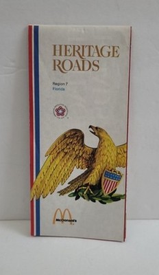 Heritage Roads Region 7 Florida 1976 Map McDonalds