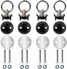 Round Tie Down Anchor Point Kit Bolt on Track Fitting with Quick Release Compati