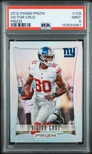 2012 Panini Prizm Silver Prizm Victor Cruz #129 PSA 9 Giants