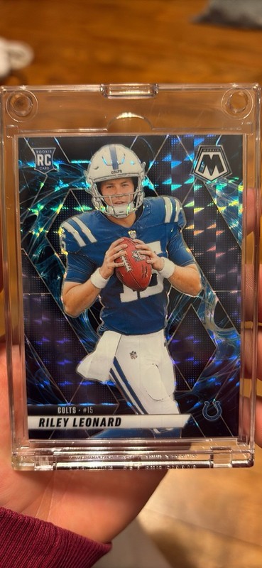 Panini 2025 Mosaic Genesis Football Riley Leonard Rookie Colts Card #372