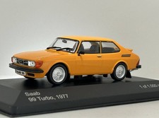 Saab 99 Turbo miniature car 1/43 SAAB 99turbo 1977 White Box