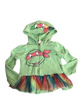 Teenage Mutant Ninja Turtles TMNT Hoodie Zip up Sweater Girls Size 5t