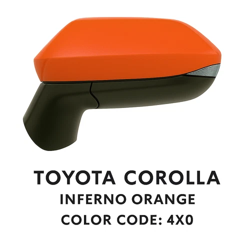 NEW ORANGE Mirror fits 23-25 COROLLA HATCHBACK Power Heat Signal Driver LH
