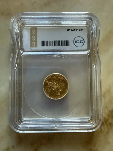 1911 $2.50 Indian Head Gold Quarter Eagle Authentic ICG *3068