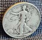 1929 S Walking Liberty Silver Half Dollar- fineness .90- Fine Condition