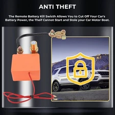 Remote Battery Disconnect Switch 12V 24V 240A Car Battery Cut Off Switch