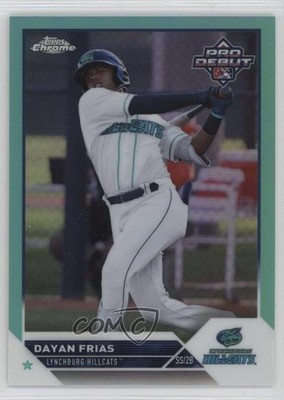 2023 Topps Pro Debut Chrome Aqua Refractor 19/75 Dayan Frias #PDC-151 0rz7