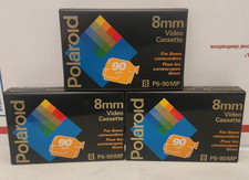  3 Polaroid Camcorder Video Tape Cassette Blank 8mm 90Min P6-90MP New "Sealed"