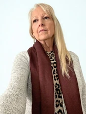 Pashmina Scarf Wrap Shawl Rich Chocolate Brown With Fringe Accessory For Women