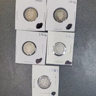 Barber Dime Silver 10C Lot of 5 Coins.  #278