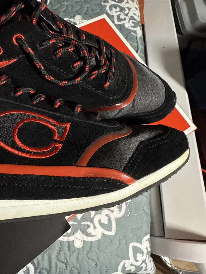 Zapatillas Coach New York 1941 Rosie Mujer Rojo Negro Cuero Gamuza Talla 8.5M Usadas en Excelente Condición Foto 4 de 4
