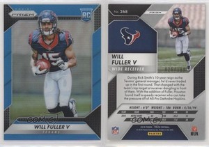 2016 Panini Prizm Rookie Light Blue Prizm /199 Will Fuller V #268 Rookie RC