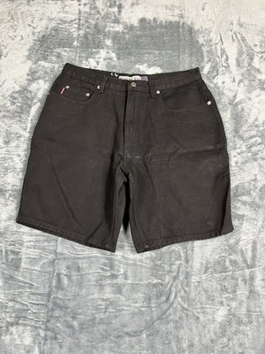 Bugle Boy Mens Black Denim Shorts Size 34 Casual Style 750 Label
