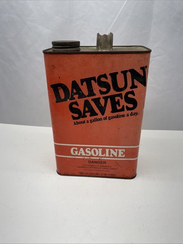 Datsun Saves 1 Gallon Gas Can Oil Can JDM 1970's 240Z 260Z 280Z Old & Original