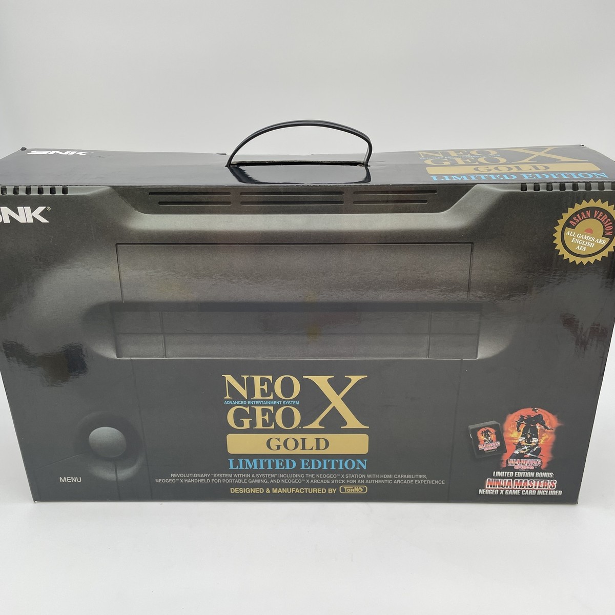 SNK NEO GEO X GOLD Limited Edition Console Complete Box From