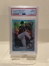 GARRETT CROCHET 2020 Bowman Draft 1st Edition Sky Blue Foil PSA 10 Gem Mint