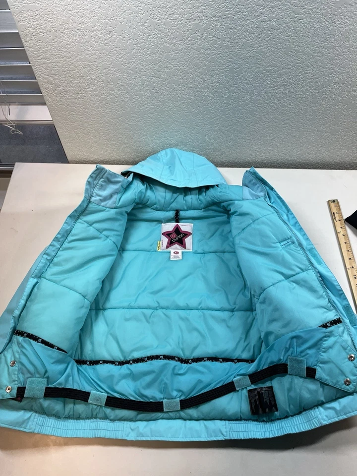 Azul Burton Dryride Cremallera Capucha Esquí Snowboard Chaqueta Niñas Jóvenes XL 14/16 Foto 4 de 4