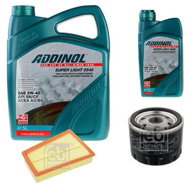 FEBI Inspektionspaket 6L ADDINOL SUPER LIGHT 0540 für Renault Kangoo Express