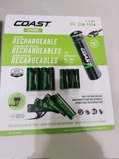 Coast rechargable battery pack 4XAA 4XAAA 24.99 per battery