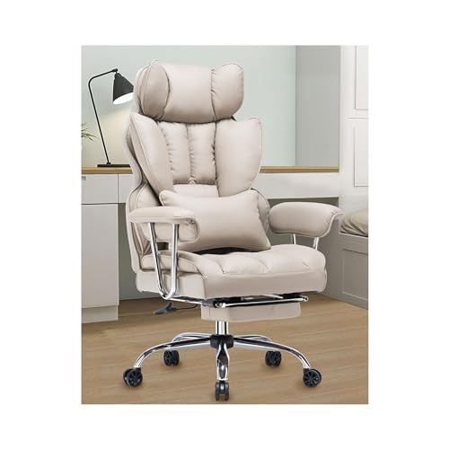 EFOMAO DESK OFFICE CHAIR 400LBS BIG TALL OFFICE CHAIR PU LEATHER - GRAY - Photo 2/5