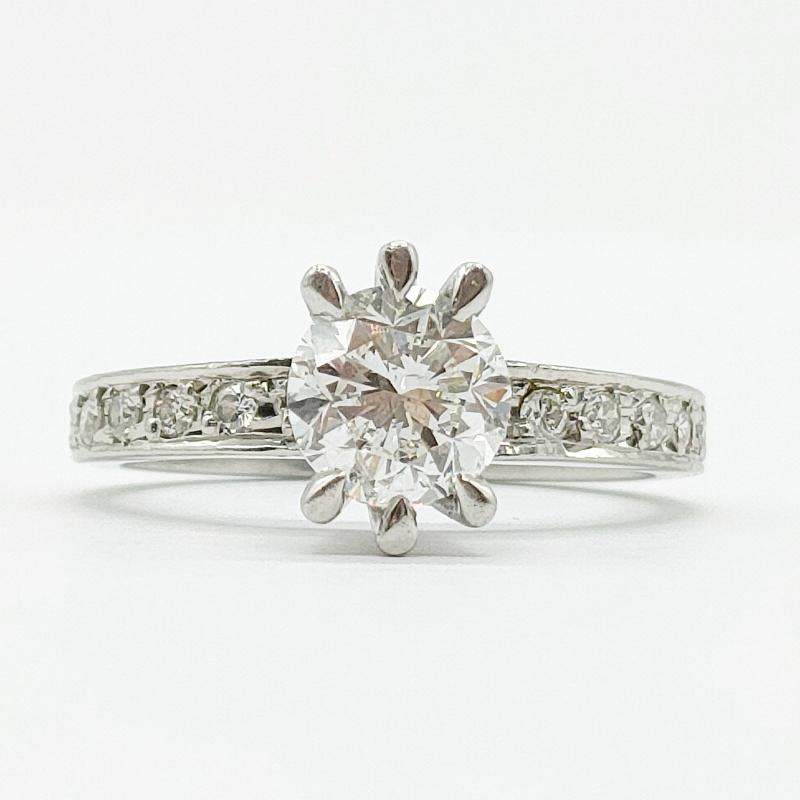 NO US TARIFF Jewelry Ring Natural Diamond 1.007ct Platinum 4499590