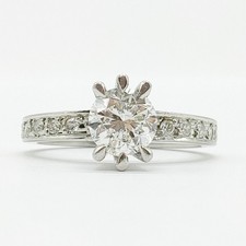 NO US TARIFF Jewelry Ring Natural Diamond 1.007ct Platinum 4499590