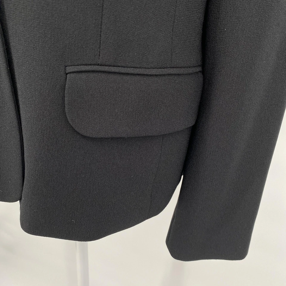 Blazer Mujer Colección Nygard 12 Negro 3 Botones Forrado Carrera Oficina Chaqueta Foto 4 de 4