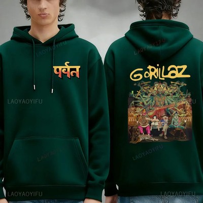 Gorillaz Hoodie The Mountain Album Art Herren Hip-Hop Rock Sweatshirt