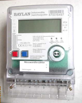 HVG Messwandlerzähler 2-Richtung-PV-Anlage, 5Amp. NEU mit MID 25 geeicht