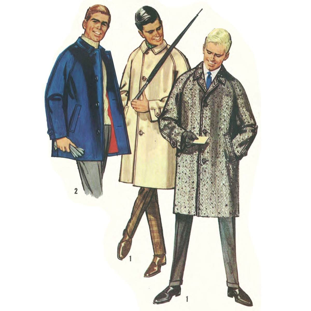 【vintage】 Oversizecoat Mod Vintage 1960s Sewing Pattern, Men's Mod Coat Overcoat