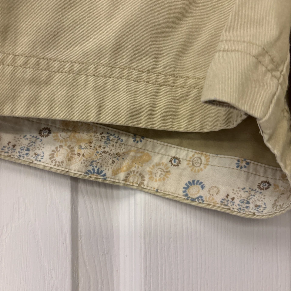 Pantalones Cortos Natural Reflections Mujer Talla 12 Regular Beige Sólido, Con Corbata. Foto 4 de 4