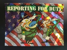 1993 Topps Ren Stimpy Reporting for Duty PRISMATIC SPLATTER card #36