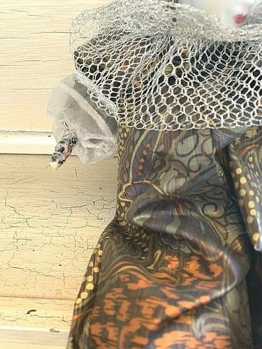 Vintage Musical Porcelain Ceramic Harlequin Clown Doll 'Send in the Clowns' Anco - Picture 8 of 11