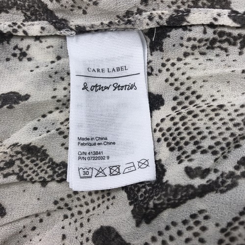 Stockholm Atelier & Other Stories Cream Snake Print Shirt Dress UK 8 EUR 36 US 4 - Picture 12 of 14
