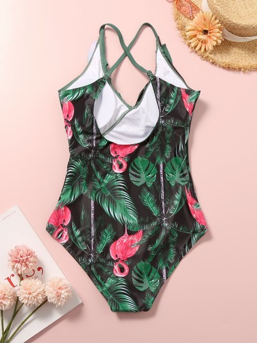 1 Piece Women High Waisted Bikini Swimsuit Tummy Control Beachwear Swimwear New - Picture 30 of 33