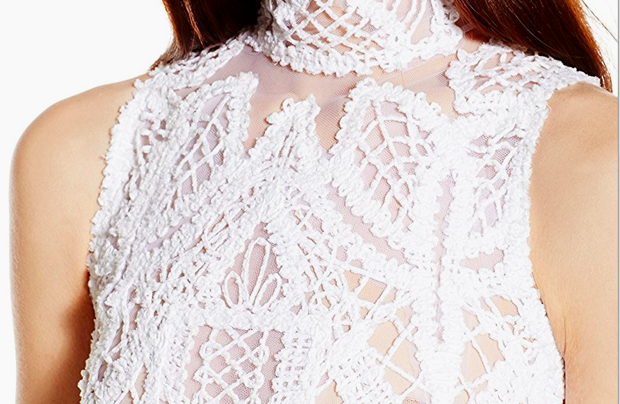 1042 Jonathan Simkhai Tower Lace sheered embroidered white mini dress US 4/  UK8 | eBay