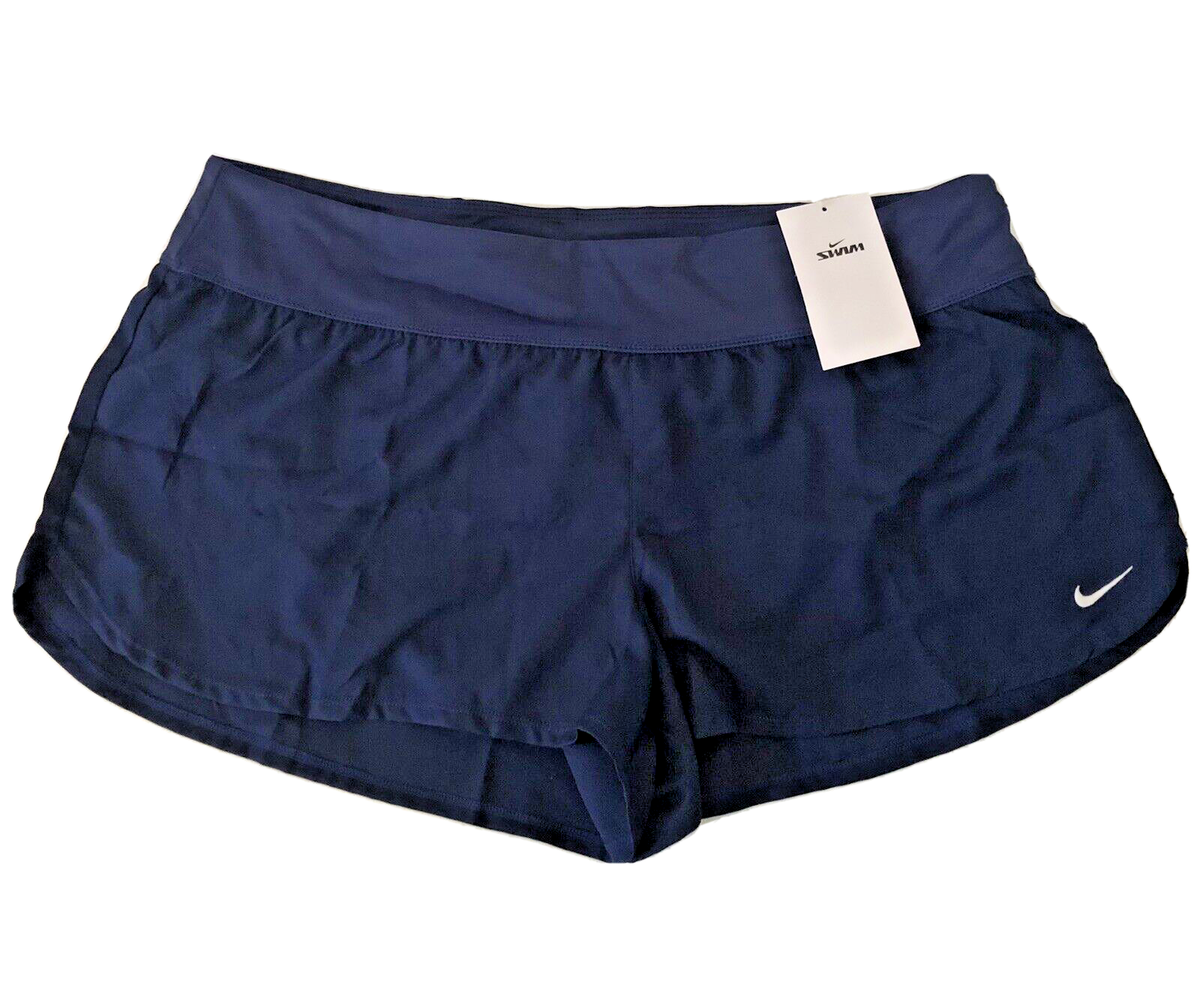 Nike Swim Women's XL Swim Shorts Boardshort Blue Solid Element