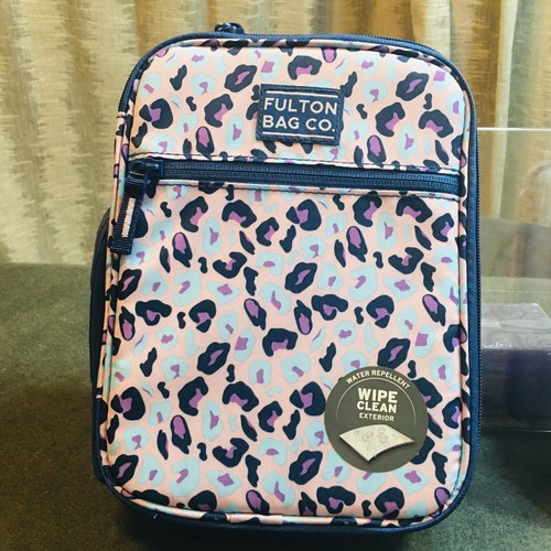 Fulton Bag Co Upright Lunch Bag Pastel Purple with Pastel Pink Bento Box - Picture 2 of 9