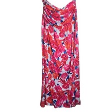 NWT Grace Karin Womens Strapless Jersey Knit Dress Size 2XL Resortwear Floral
