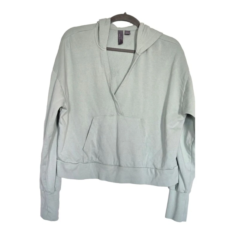 sweaty-betty after class relaxed crop sustainable organic cotton hoodie
