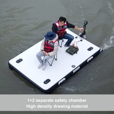 HOT Inflatable Fishing Boat Platform Inflatable Water Floating Raft with Pontoon