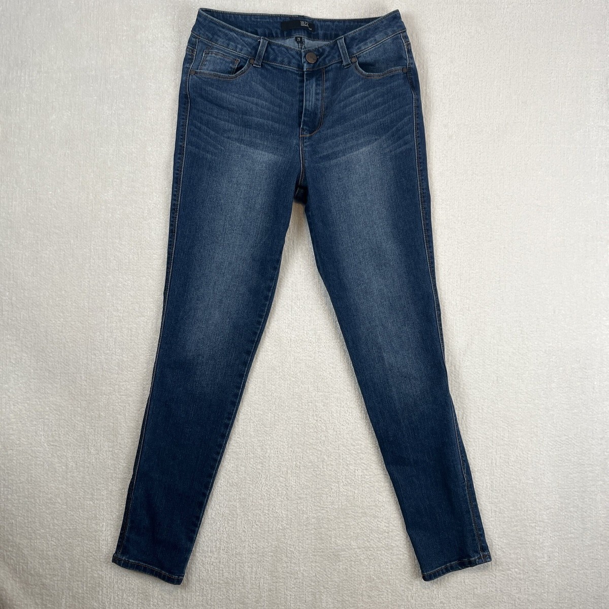 1822 Jeans Butter Denim Womens 29 (Fit 28x27) Blue Mid Rise Skinny Stretch