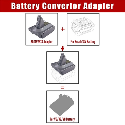 Adaptador de batería adaptador de batería para Bosch 18V iones de litio para herramientas Dyson V6/V7/V8 - Imagen 7 de 9