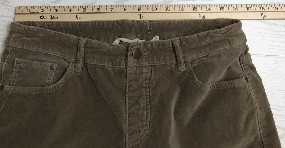 Pantalones de mezclilla de terciopelo Soft Surroundings para mujer M marrón elástico mezcla de algodón tiro medio 32x29 Foto 3 de 4