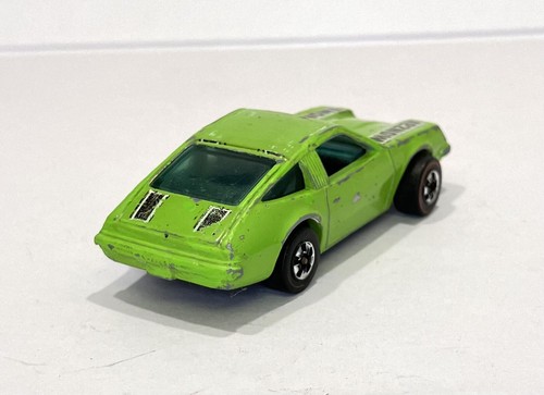 Hot Wheels Redline 1975 HK Light Green CHEVY MONZA 2+2 Black Int Excellent - Picture 4 of 9