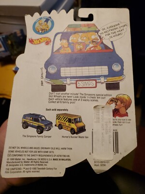 1990年製 ザ・シンプソンズHOTWHEELS 2体セット おまけ付き T9-21 HOT WHEELS THE SIMPSONS - 1990 - FAMILY CAMPER - BLUE - BART