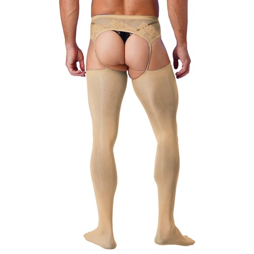 Men Nightwear Ice Silky Garter Stockings Seamless Pantyhose Crossdresser Sexy - Picture 56 of 106