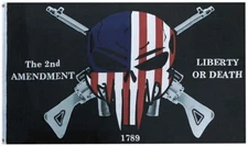 3X5 The 2nd Amendment Liberty Or Death Woven Poly Nylon 3'x5' Flag Banner