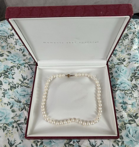 18 Zoll Zuchtperlenstrang in 14K Gelbgold von Helzberg Diamanten - Bild 8 von 10